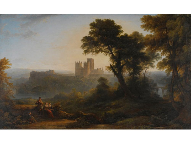 "Cathédrale de Durham" par John Glover - Art sur toile tendue avec châssis, H 24 po x l 17 po