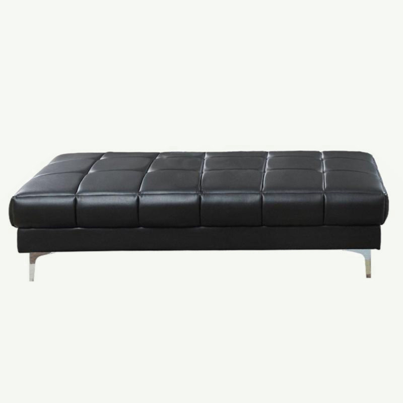Faux Leather Upholstered Bench, Black, 18"H x 35"W x 26"D 