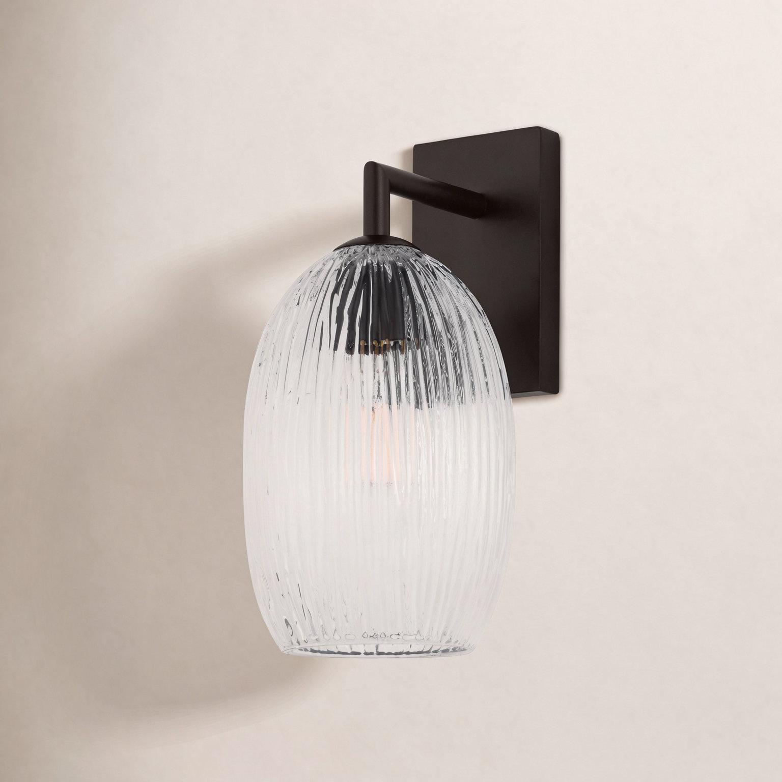 Wilmont Single Light Armed Sconce, Aged Iron