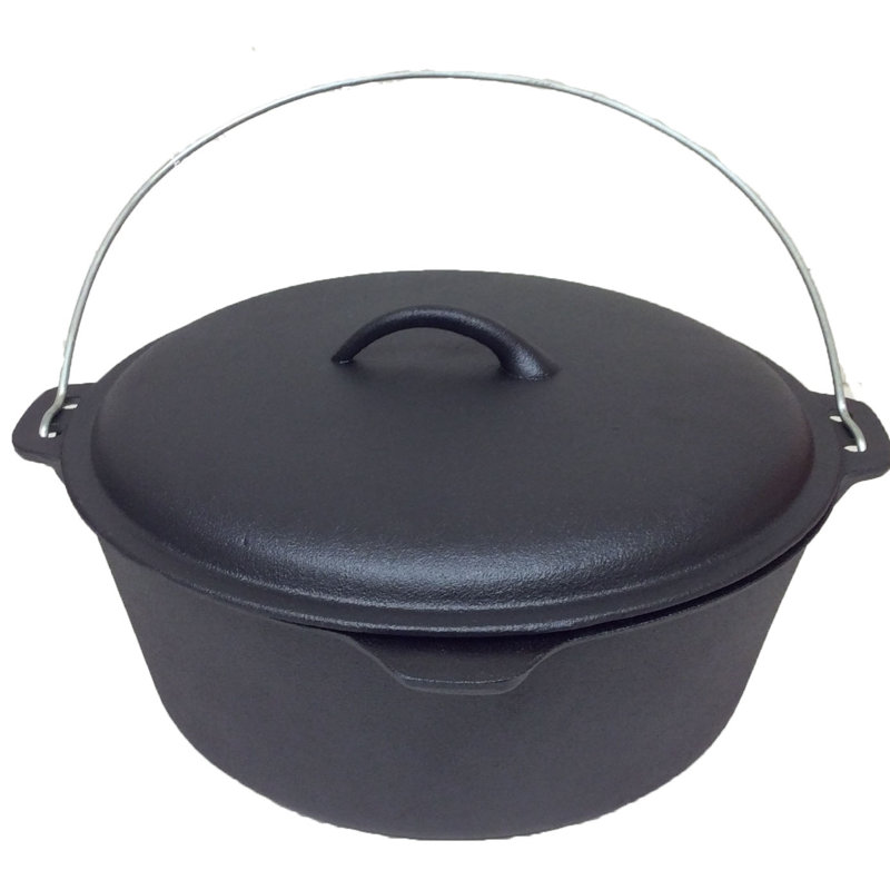 Cocotte ronde en fonte Cuisiland, Bouilloire en cuivre martelé massif de 2 pintes, Gris anthracite