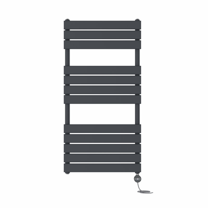 Flat Panel Towel Rail Heated Towel Rails, Anthracite, 120cm H x 60cm W x 6.2cm D