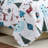 Winter Wonderland Blue/White Microfiber Reversible Comforter Set-1893759603