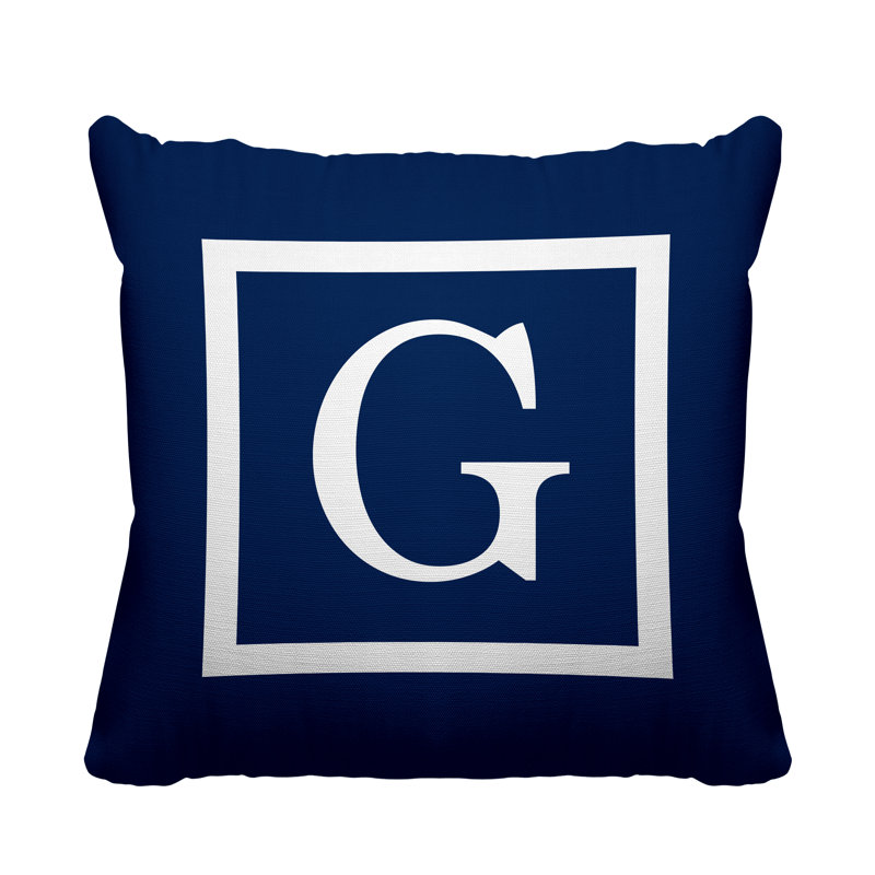 Coussin Colter, L 19 po x H 19 po, Bleu marine, H 17 po x l 17 po