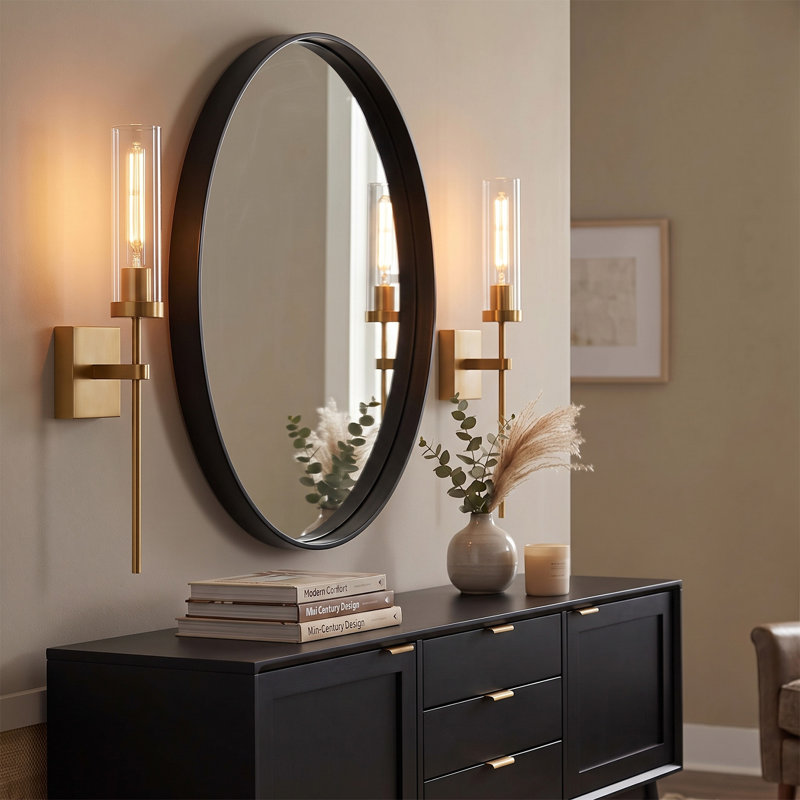 Appliques murales rechargeables sans cordon en or brossé (ensemble de 2), luminaire à piles à intensité variable avec télécommande pour couloir et salle de bain