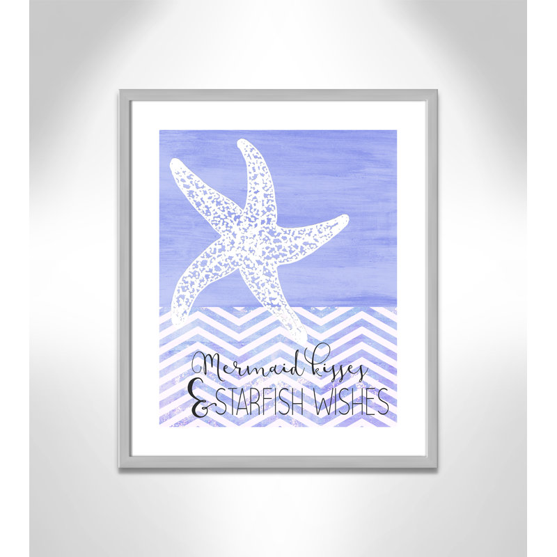 Adhésif décoratif «Mermaid Kisses», H 24,5 po x l 20,5 po x P 1,18 po, Encadré de boîte argent