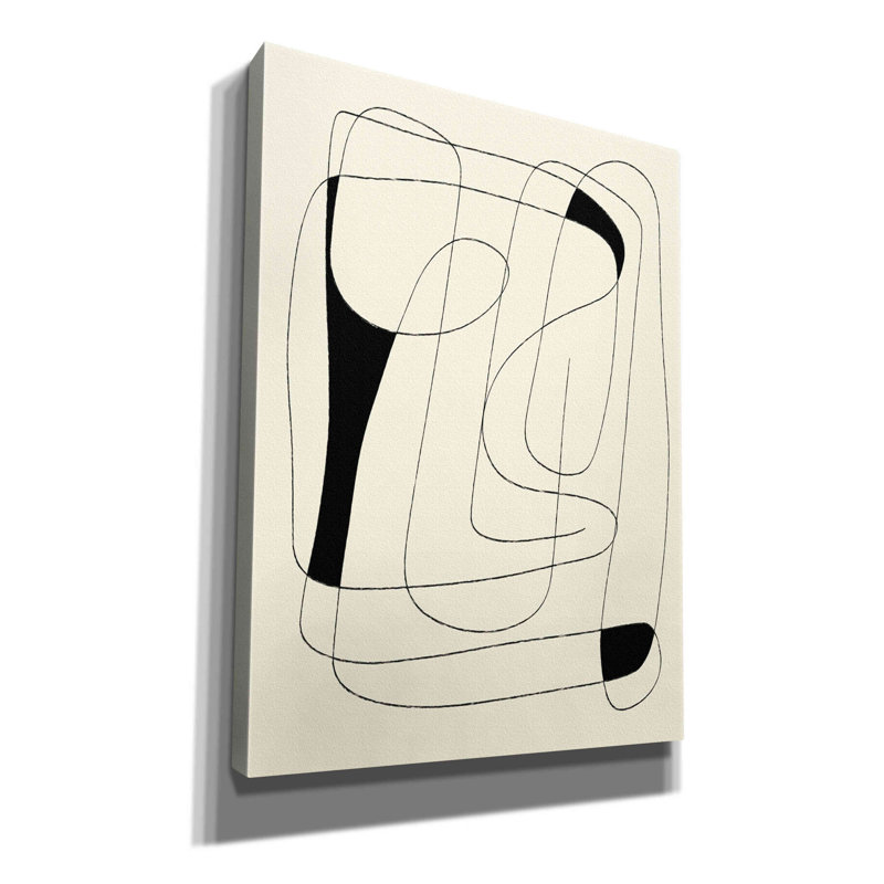 «Lines To Fill 1» par Line and Brush, art mural sur toile, H 54 po x l 40 po x P 1,5 po