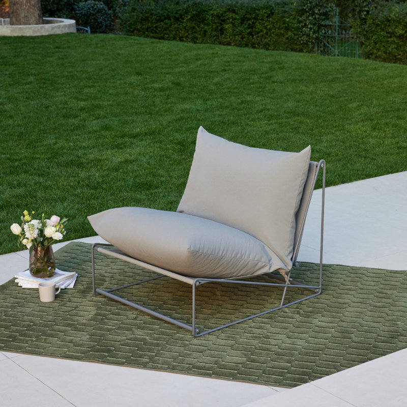 Dalvey Outdoor Armless Lounge Chair, Grey