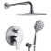9-Spray Patterns With 1.8 GPM 10 In. Wall Mount Shower System With Two Showerhead In Polished Chrome