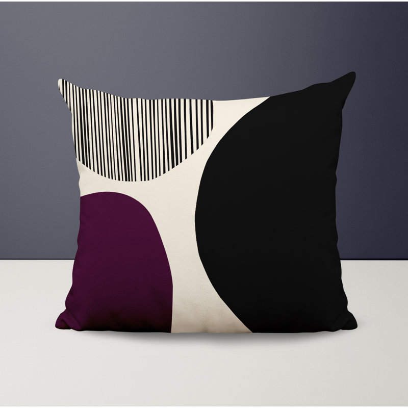Jeté carré / extérieur en polyester Chamu, 16 po x 16 po, Purple