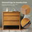 Table de chevet 3 tiroirs à fermeture en douceur Mid-Century moderne entièrement assemblée avec prises intégrées 24,5 po Jepson-196942960