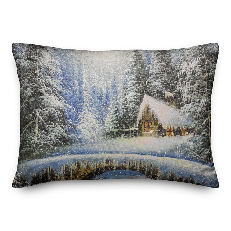  Housse et insert de coussin rectangulaire Christmas Cozy Cabin