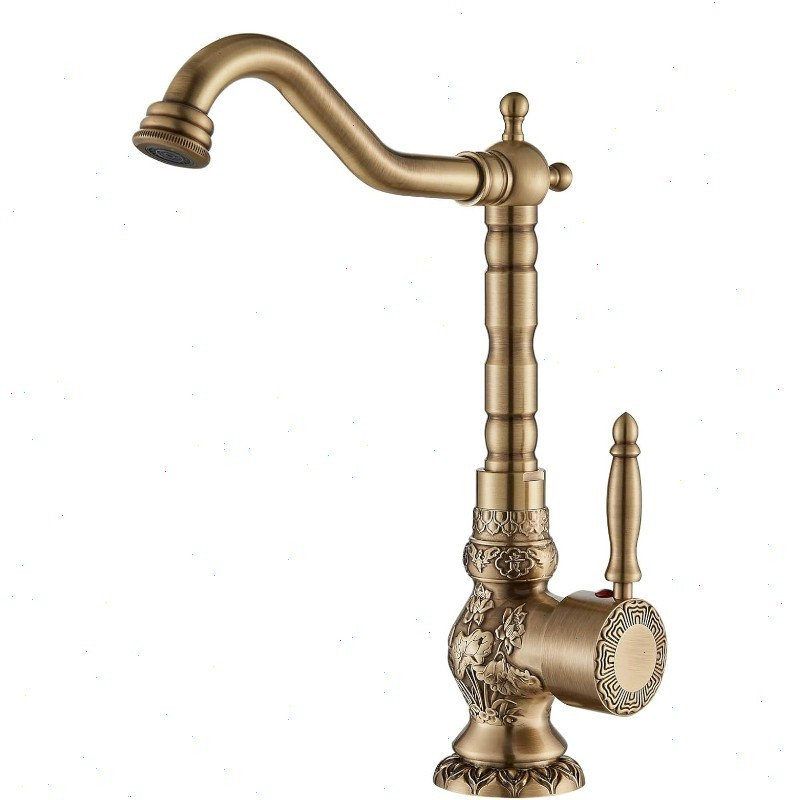 Robinet de lavabo vasque en laiton antique Mosson