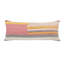 Coussin lombaire texturé 100% coton rayé rouge / orange fait à la main-1218476114