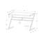Bureau d'ordinateur, bureau personnel, ordinateur portable, L 48 po, travail, métal, stratifié, contemporain, moderne-972045720