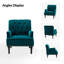 Fauteuil en velours de polyester avec garniture cloutée 28,5 po Jakub-309826112