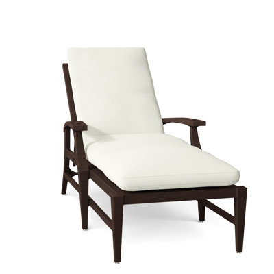Croquet Aluminum 78.38" Long Reclining Single Chaise with Cushions