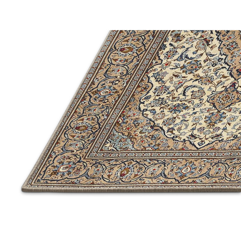 Tapis traditionnel rouge / beige Geocron, Rectangle 5 pi x 7 pi