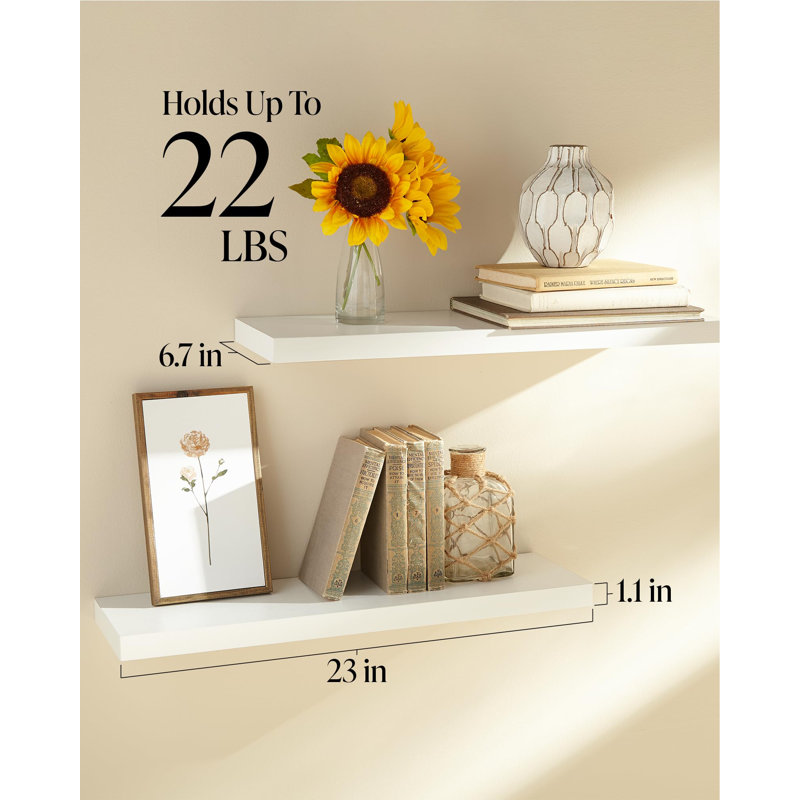 Tablette flottante Fraz, Blanc