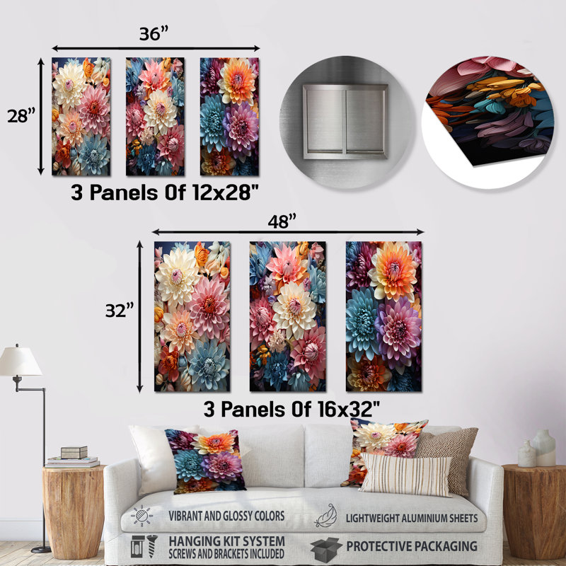 Ensemble de salon coloré 3 pièces Mums Serene - Mums, H 28 po x l 36 po
