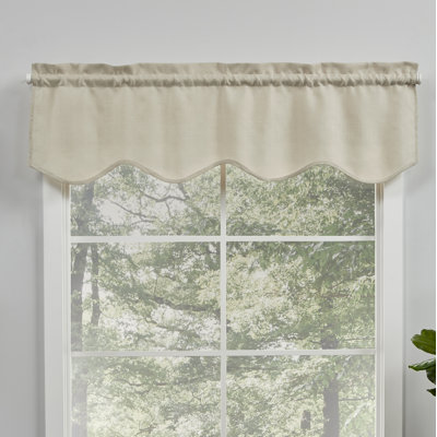 Exclusive Home Loha Light Filtering Rod Pocket Scalloped Valance