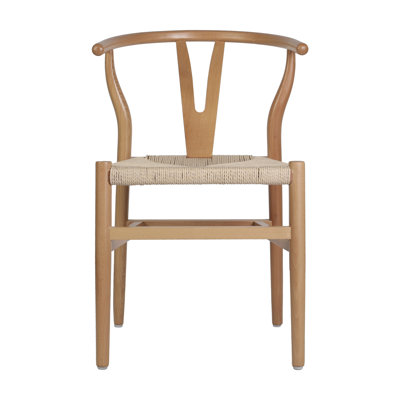 Commercial Y-Back Style Wood and Kraft Paper Stack Dining Chair