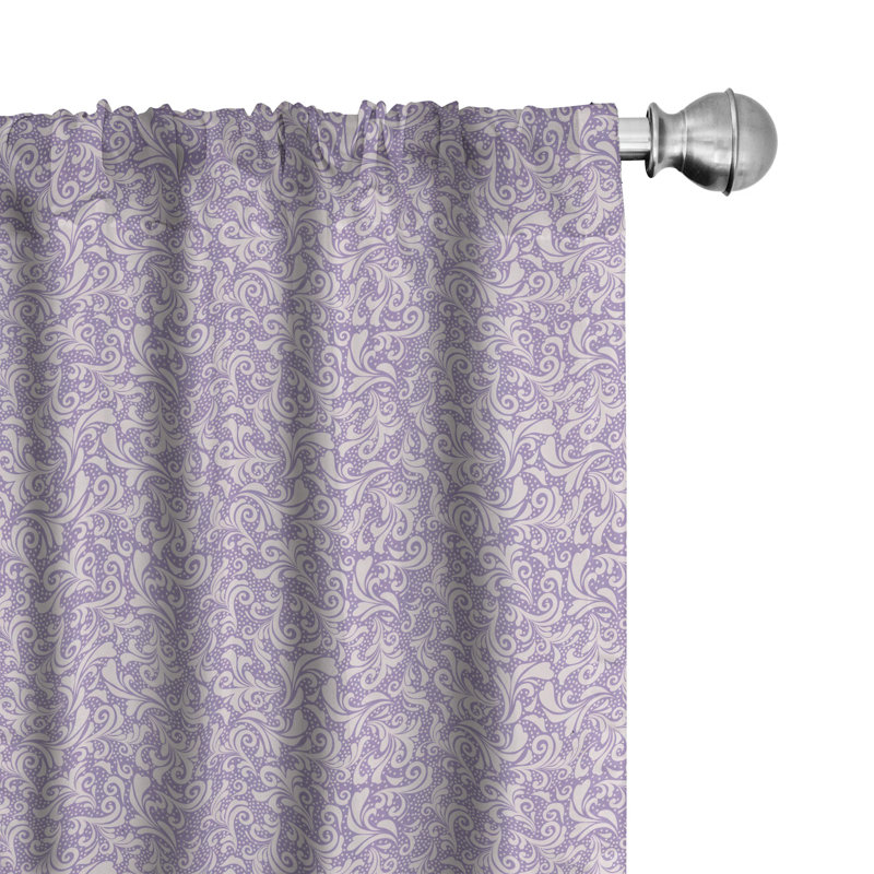 Paire de rideaux semi-transparents avec passe-tringle, 28 po x 95 po