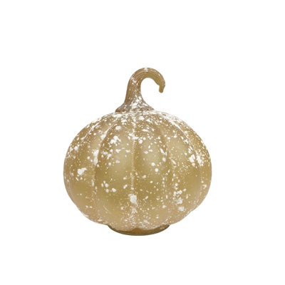 Gold and White Textured  Pumpkin 7"