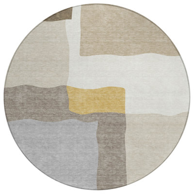 Machine Washable Indoor/Outdoor Kugler ACN2400 Abstract Rug