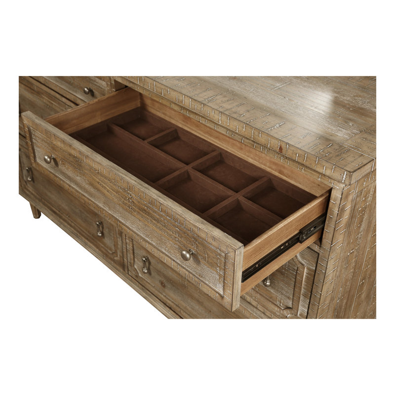 Commode 6 tiroirs Ludin Taupe