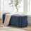 Banc de rangement avec repose-pieds et espace de rangement pour petits espaces
