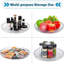 Organisateur en plastique de plateau tournant, garde-manger transparent