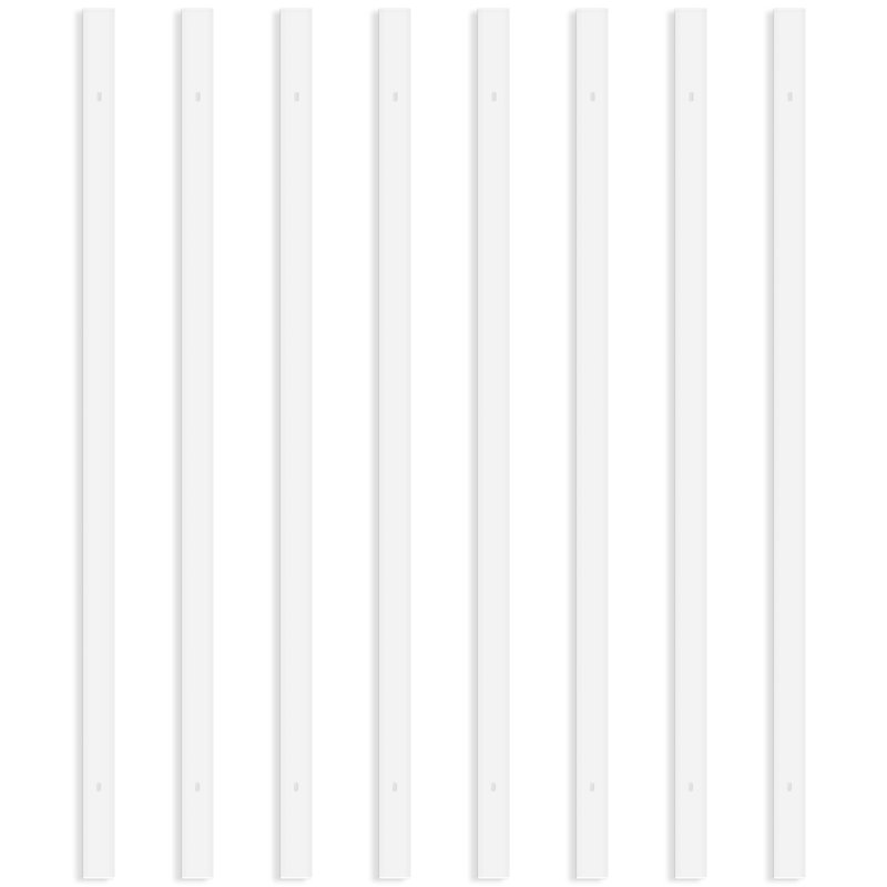 Rail d'éclairage sur rail H 8 pi Luxrite, système de rail en H 120 V à circuit unique, compatible avec les têtes de rail en H standard, rail de rail avec embouts blancs, paquet de 8
