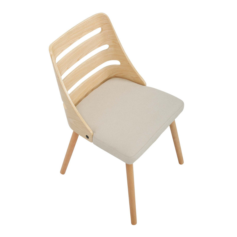 Chaise de salle à manger moderne Mid-Century avec structure en bois massif