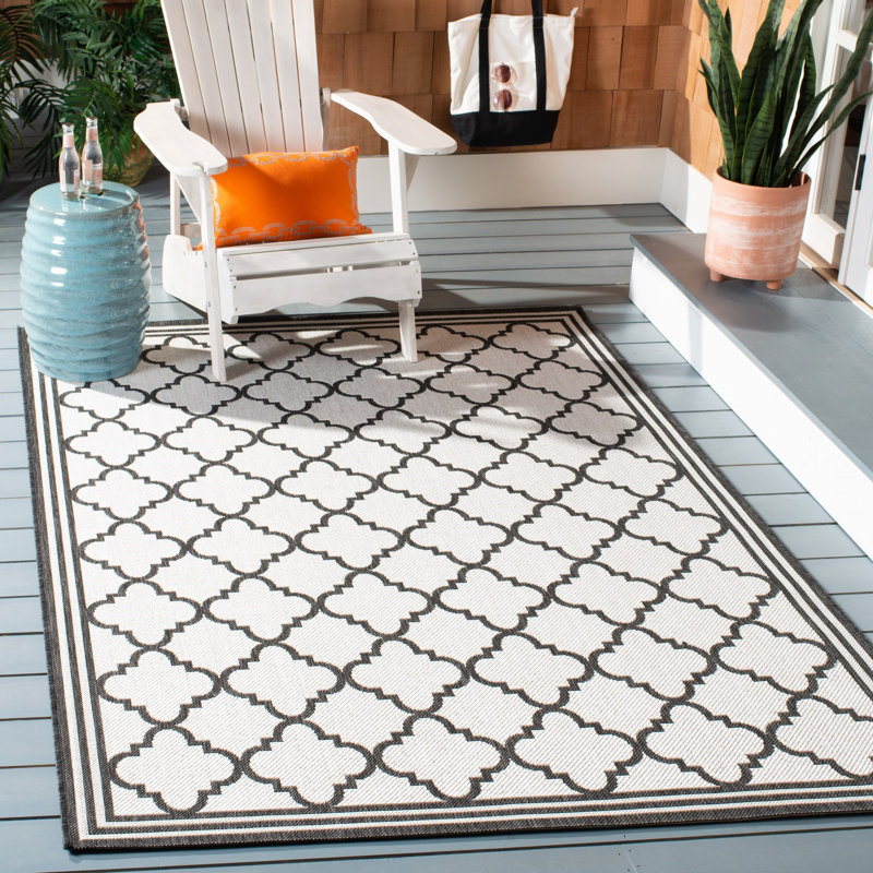 Adler Performance Geometric Indoor/Outdoor Area Rug, Rectangle 4' x 6'
