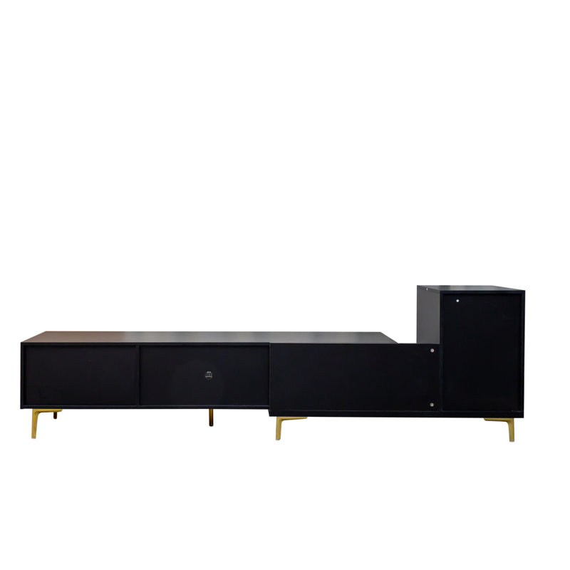 Console de salon télé extensible - écran de 80 à 89 po maximum, table peu encombrante pour le rangement de la chambre à coucher
