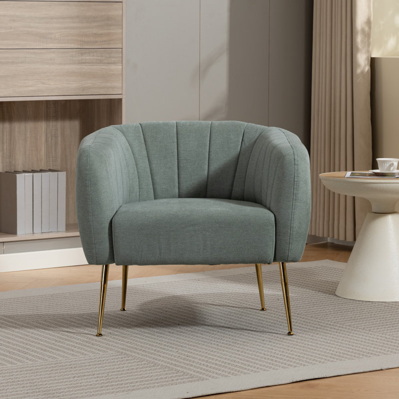 Upholstered Armchair, Duck Egg