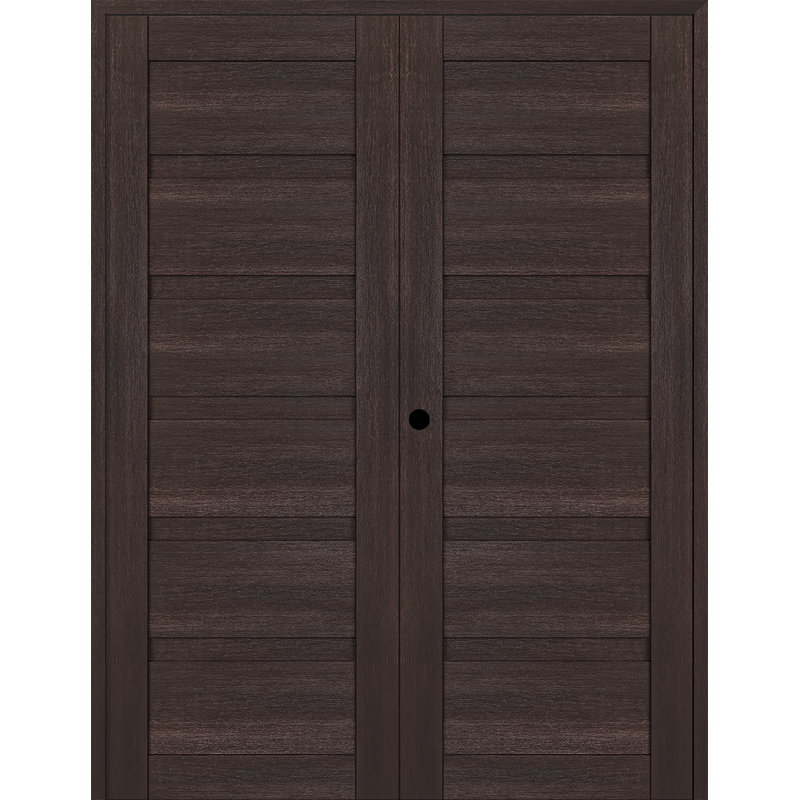 Porte standard à persiennes en bois manufacturé à panneaux, 29,75 po x 95,24 po, Chêne