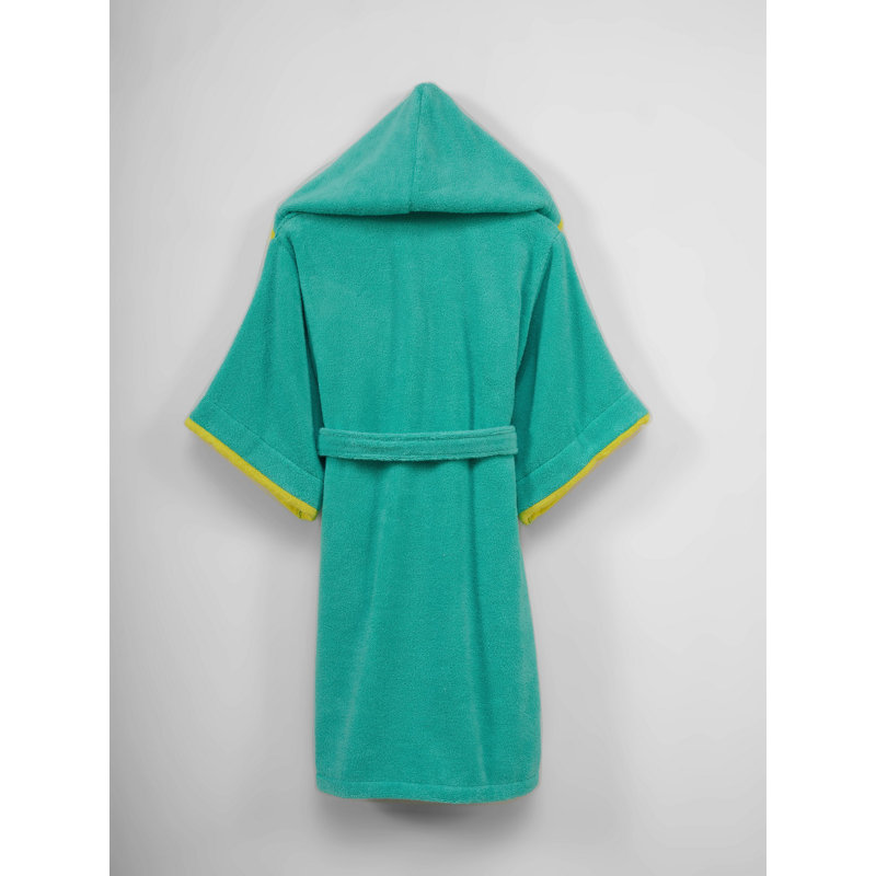 100% coton fille / femme + peignoir au-dessus du genou avec capuche