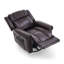 Fauteuil inclinable manuel berçant en faux cuir Ragh avec massage et chaleur
