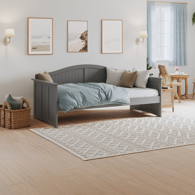 Lit de jour simple en bois massif Nantucket, Grey