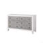 Commode rustique gris et blanc vieilli