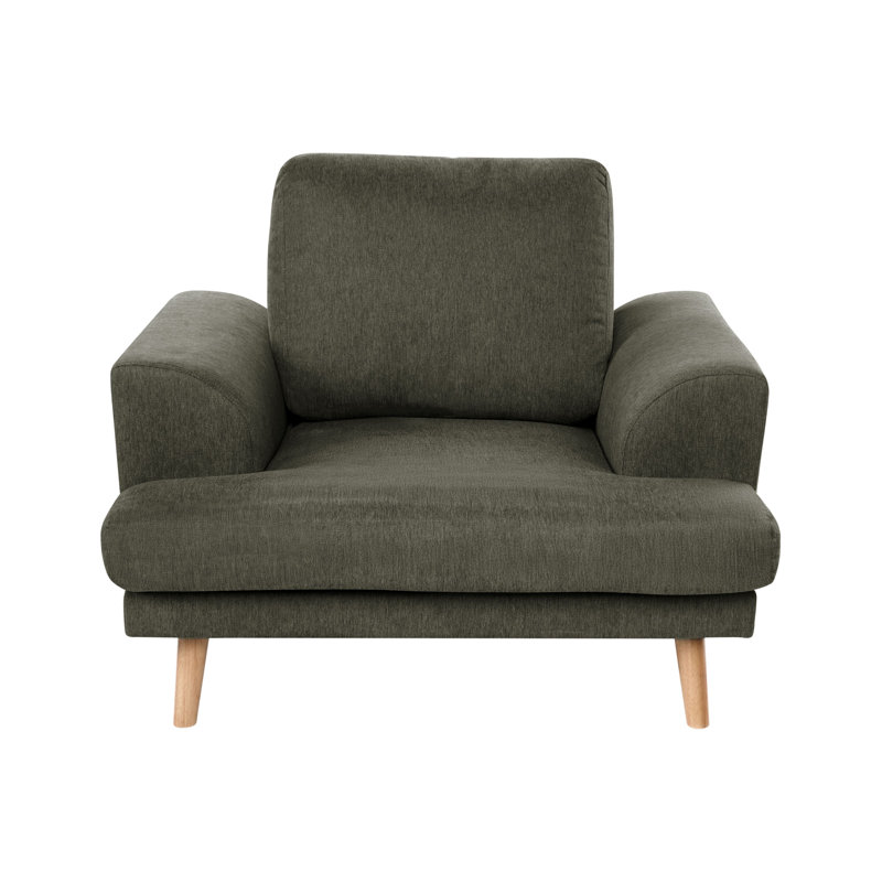 Taris Upholstered Fabric Armchair, Green
