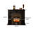 55.12"Black Landscape Electric Fireplace-2111398323-2110041567