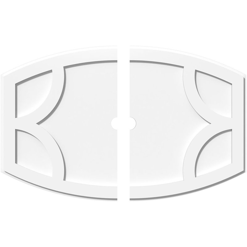Médaillon de plafond contemporain en PVC de qualité architecturale Kailey, H 24 po x l 36 po x P 1 po