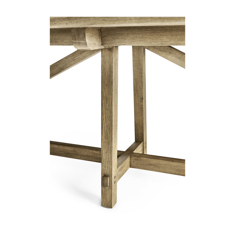 Sidereal Solid Oak Dining Table, Stripped Brown Chestnut