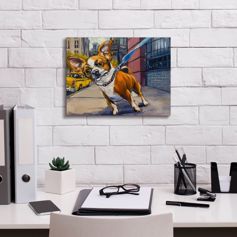 "Fetch Cab" par CR Townsend, H 12 po x l 16 po x P 0,75 po