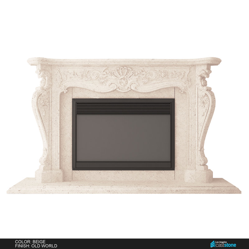 Concrete Fireplace Surround, Old World-Beige