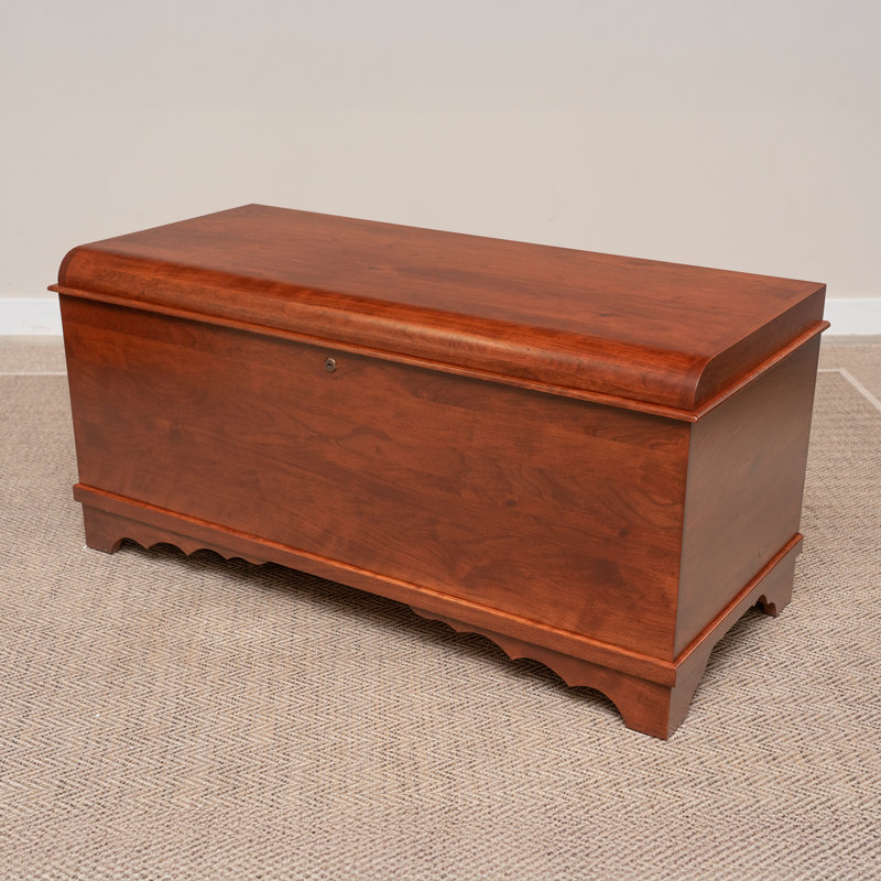 Waterfall Solid Wood Hope Chest, Cherry Wood, Washington Cherry Stain, 36", Rustic Cherry Wood Cherry
