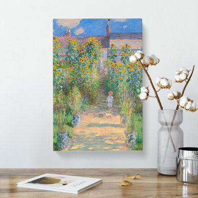 Garden At Vetheuil by Claude Monet - Wrapped Canvas