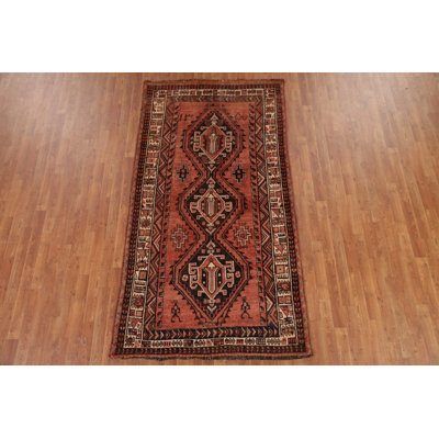 Geometric Wool Traditional Area Rug 4x8
